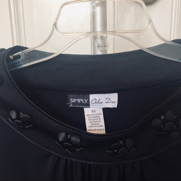 Ladies Designer Simply Chloe Black Dress Size XS - Picture 5 of 6